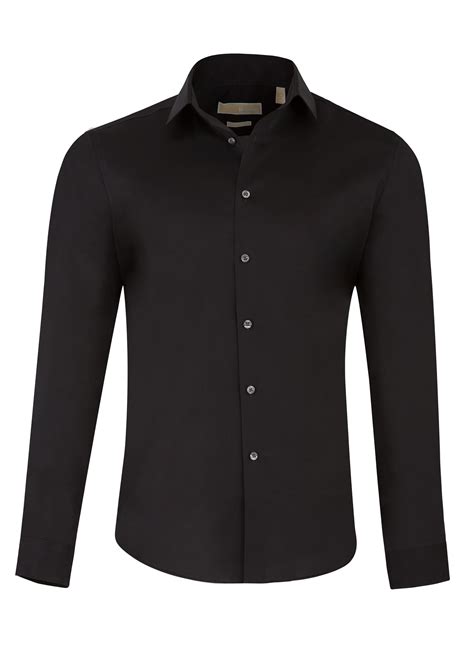 michael kors black slim fit dress shirt|Michael Kors white shirt.